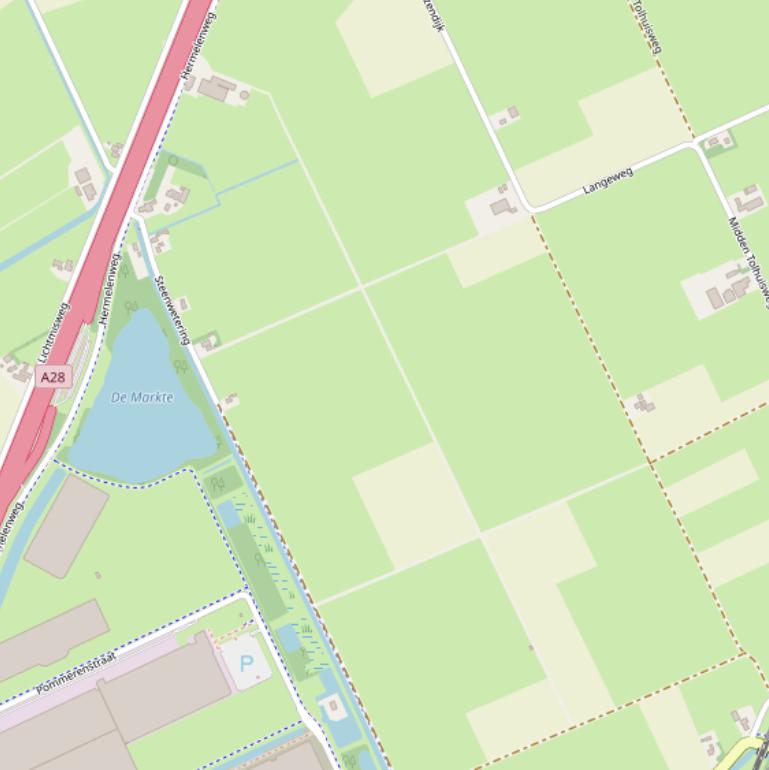Kaart van de Polhoeveweg.
