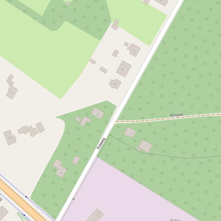 Kaart van de Polweg.