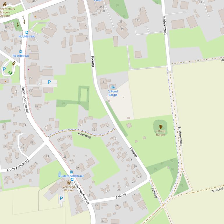 Kaart van de Polweg.