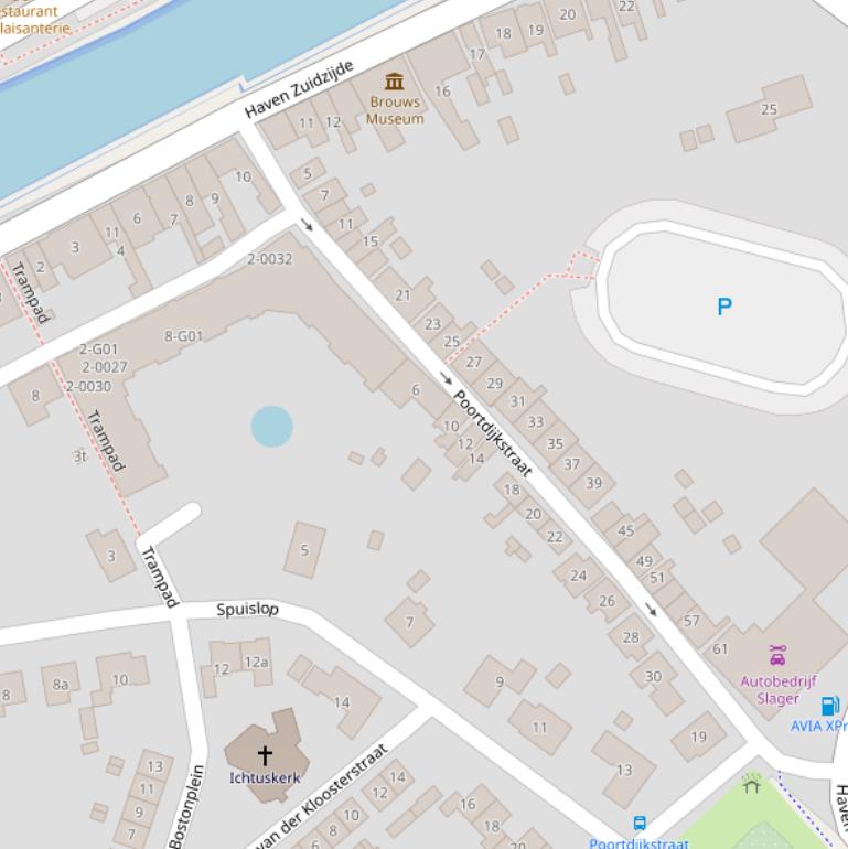 Kaart van de Poortdijkstraat.