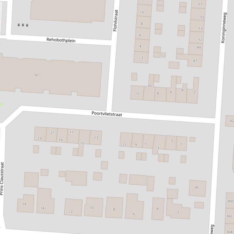 Kaart van de Poortvlietstraat.