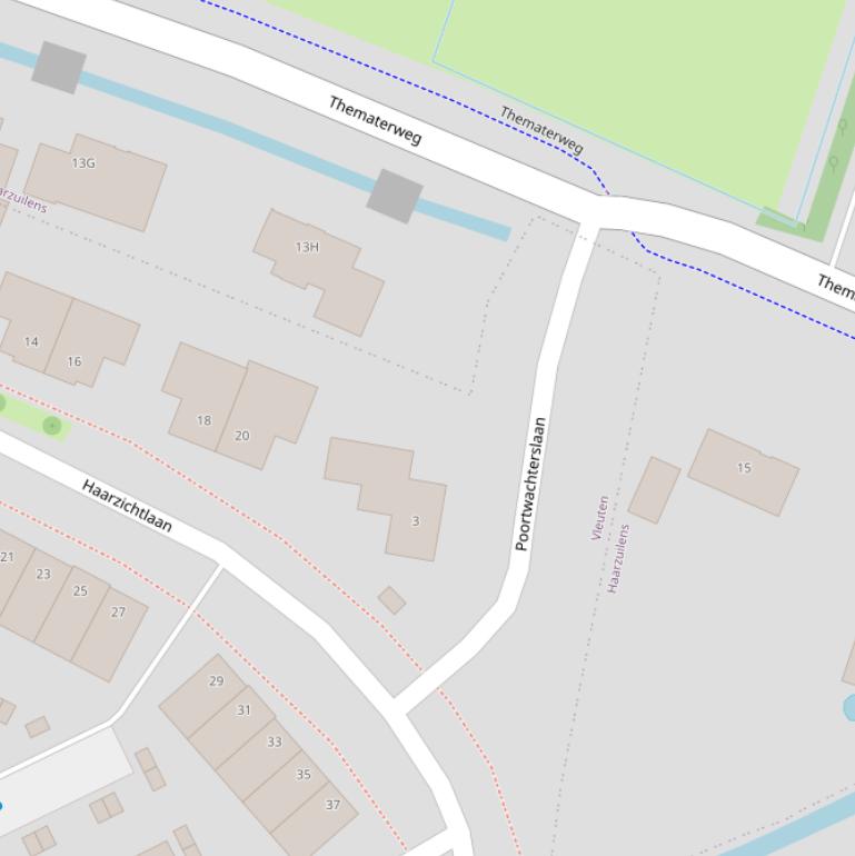 Kaart van de Poortwachterslaan.