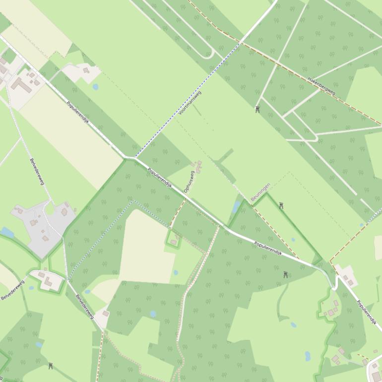 Kaart van de Populierendijk.