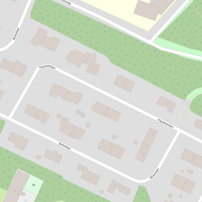 Kaart van de Populierenlaan.