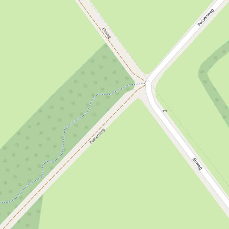 Kaart van de Possenweg.