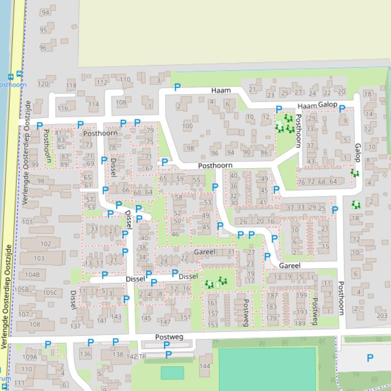 Kaart van  Posthoorn.