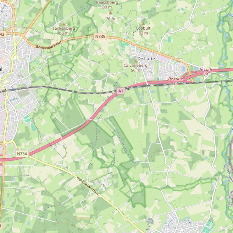 Kaart van de Postweg.