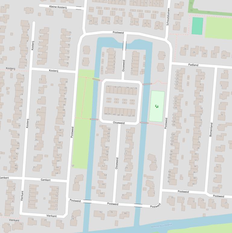 Kaart van  Postweid.