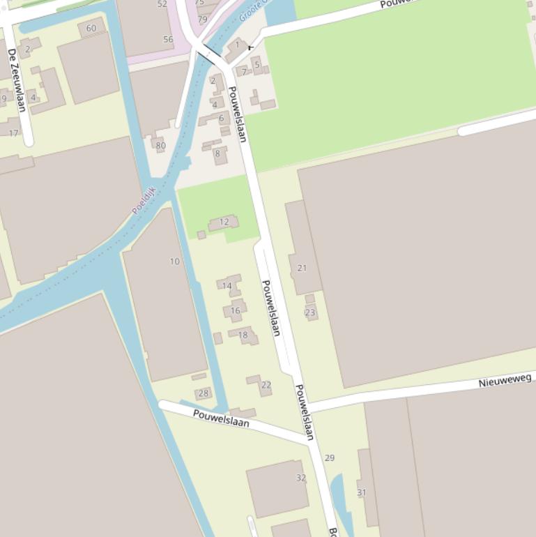 Kaart van de Pouwelslaan.