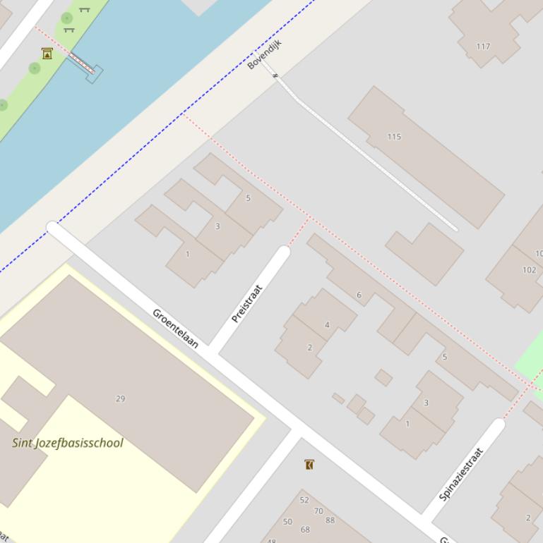 Kaart van de Preistraat.