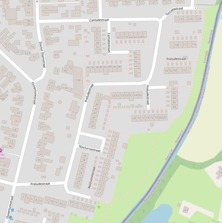 Kaart van de Preludestraat.