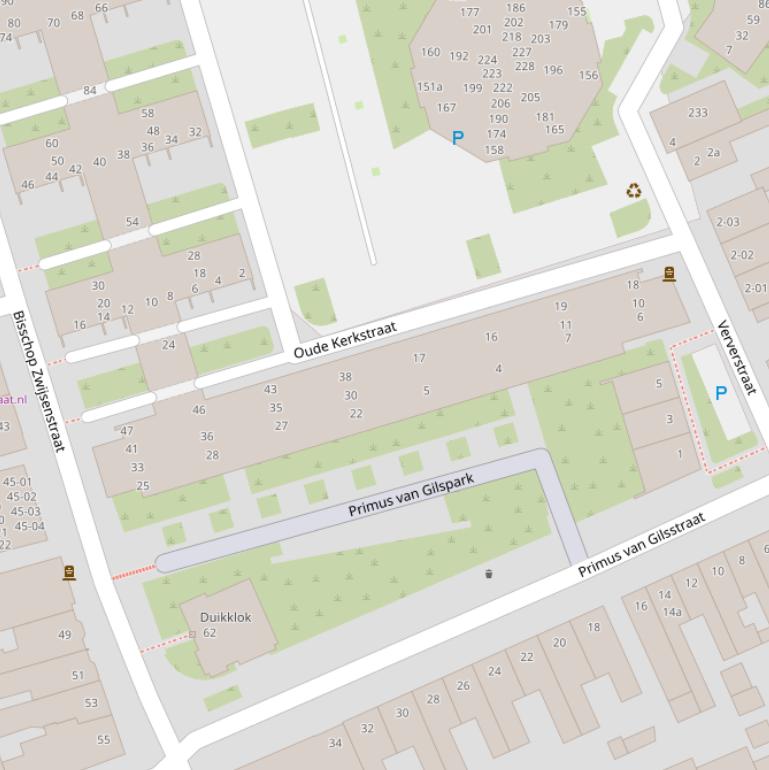 Kaart van het Primus van Gilspark.