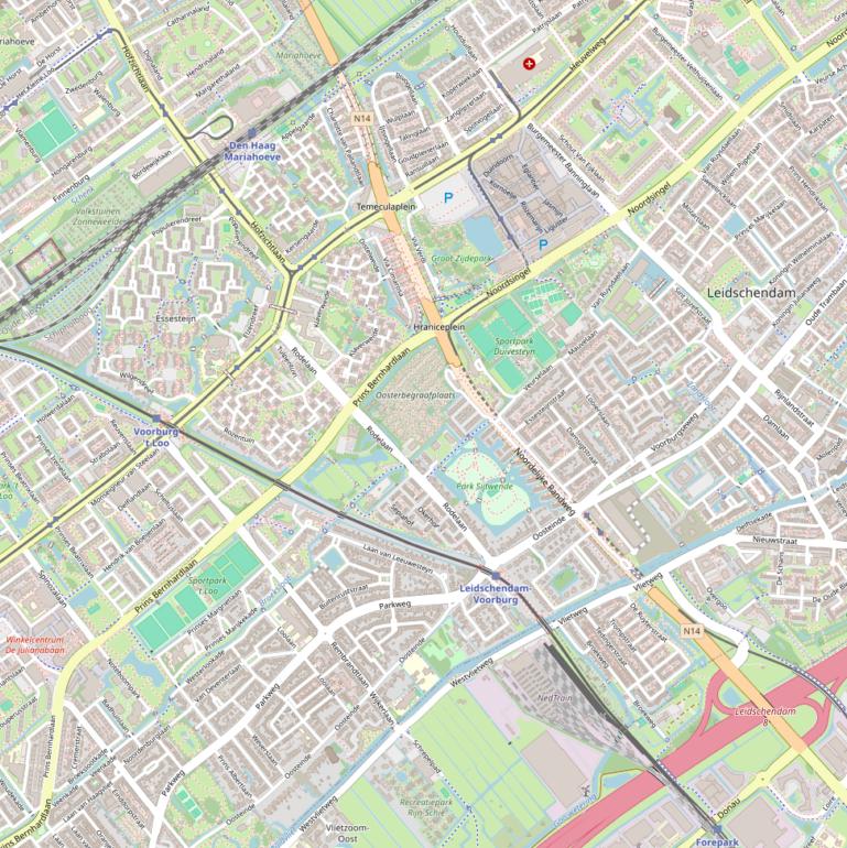 Kaart van de Prins Bernhardlaan.