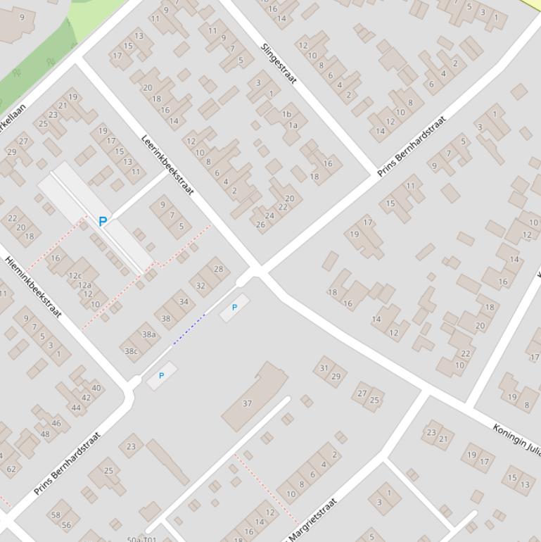 Kaart van de Prins Bernhardstraat.