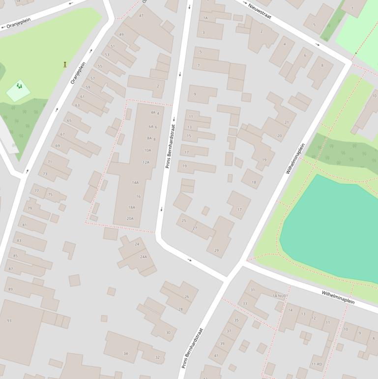 Kaart van de Prins Bernhardstraat.