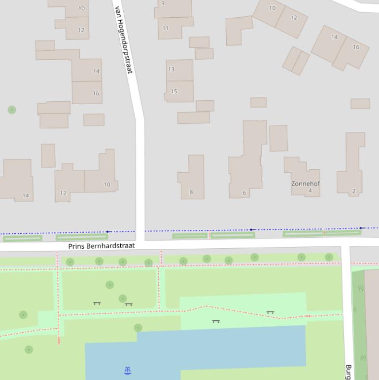 Kaart van de Prins Bernhardstraat.
