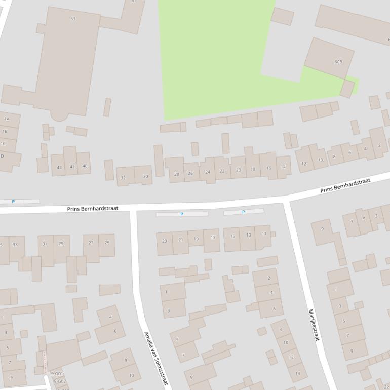 Kaart van de Prins Bernhardstraat.
