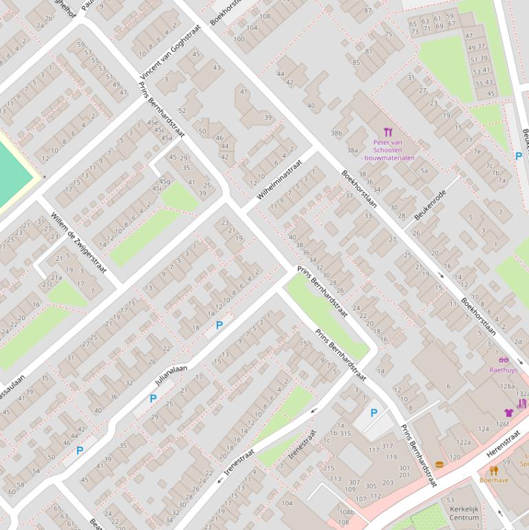 Kaart van de Prins Bernhardstraat.