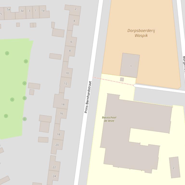 Kaart van de Prins Bernhardstraat.