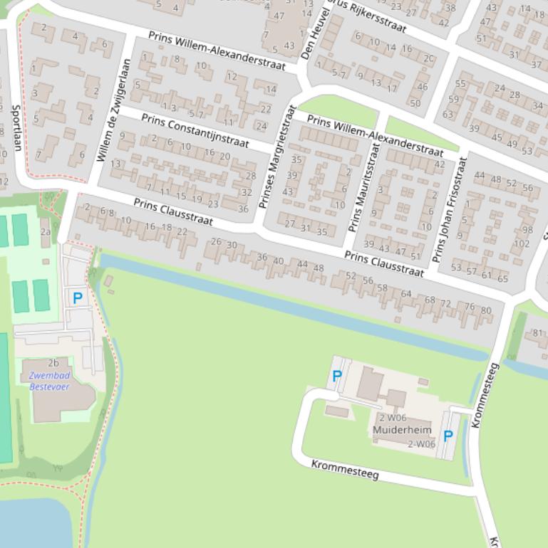 Kaart van de Prins Clausstraat.