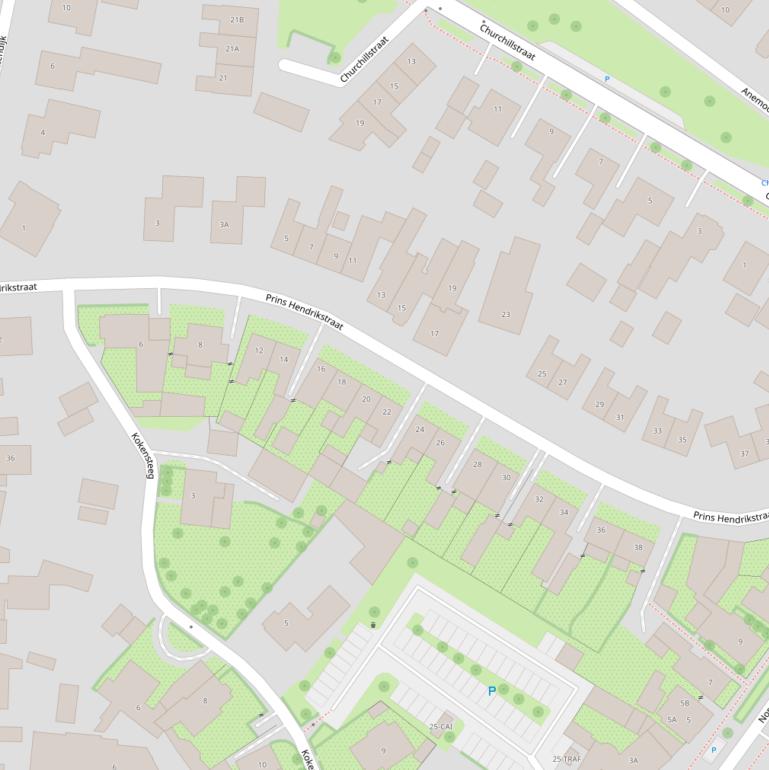 Kaart van de Prins Hendrikstraat.