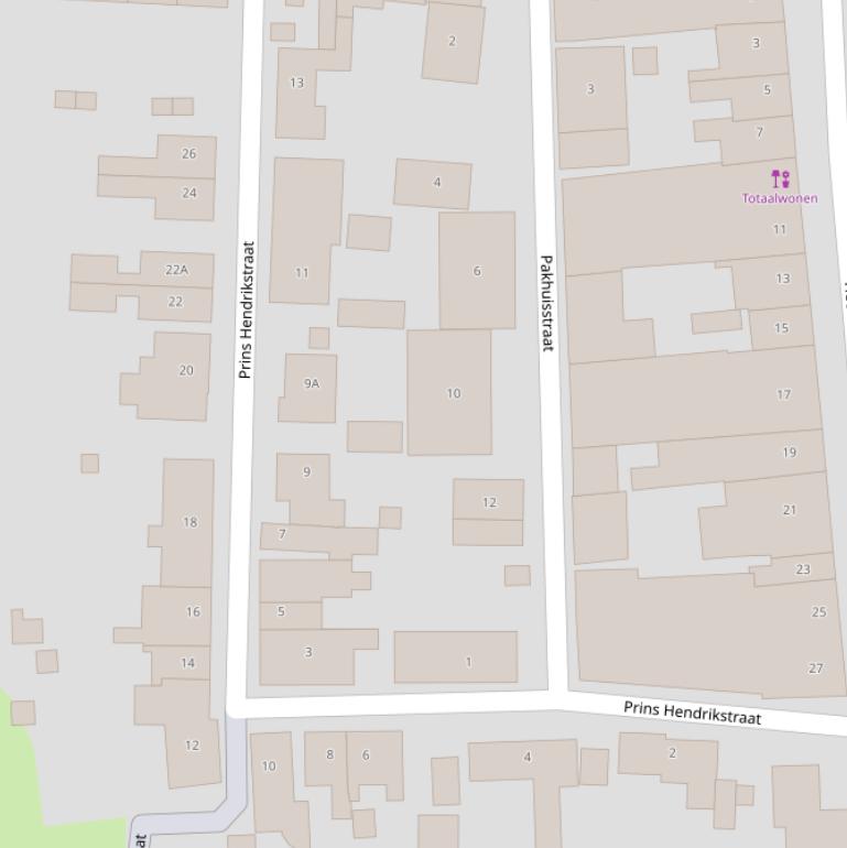 Kaart van de Prins Hendrikstraat.