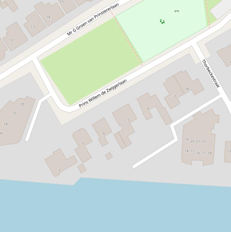 Kaart van  Prins Willem de Zwijgerlaan.