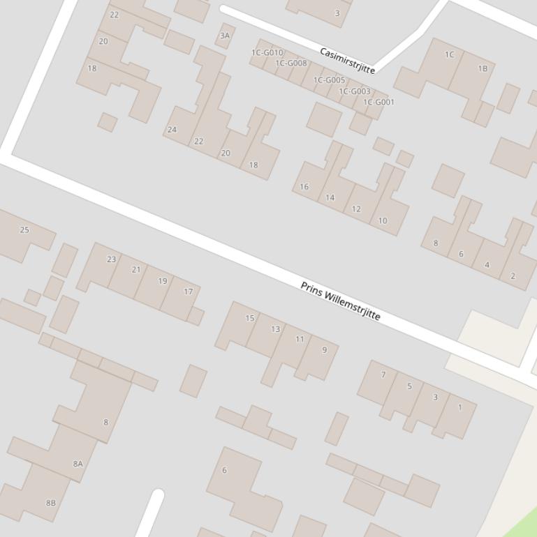 Kaart van  Prins Willemstrjitte.