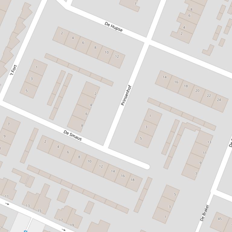 Kaart van de Prinsenhof.