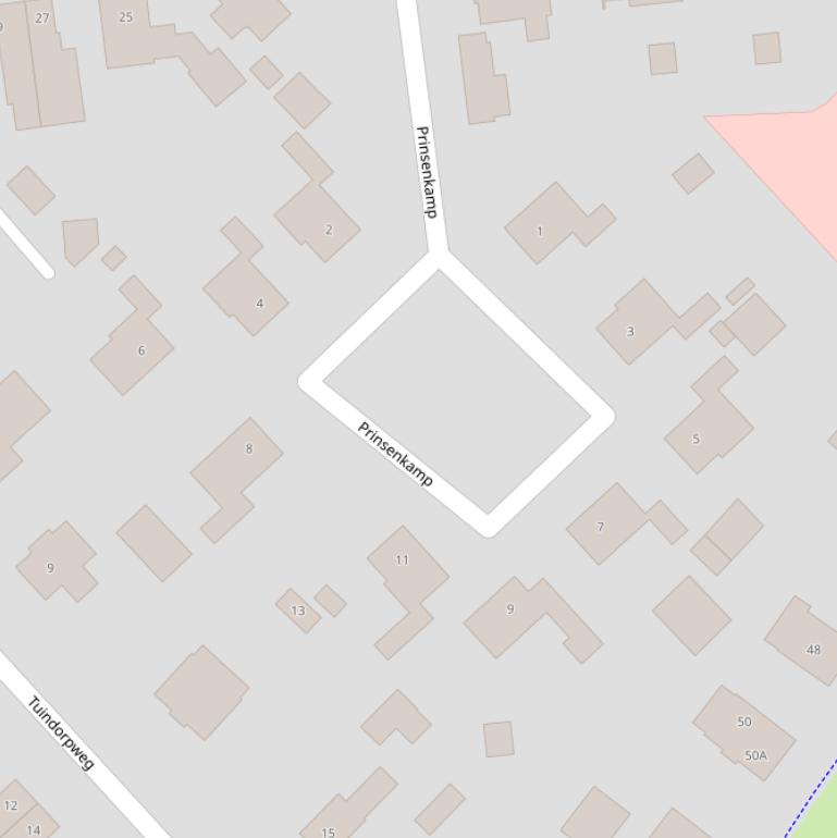 Kaart van  Prinsenkamp.