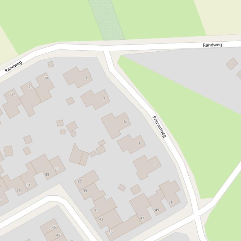 Kaart van de Prinsenweg.