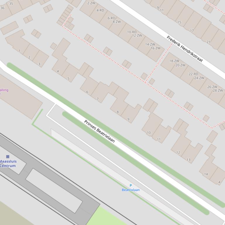 Kaart van de Prinses Beatrixlaan.
