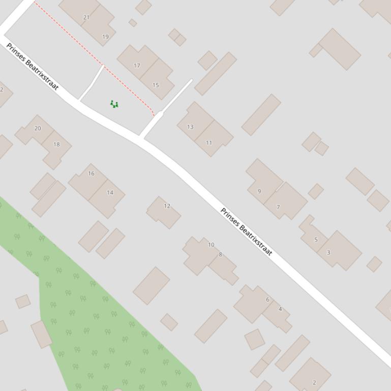 Kaart van de Prinses Beatrixstraat.