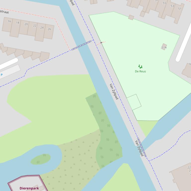 Kaart van het Prinses Catharina-Amaliapad.