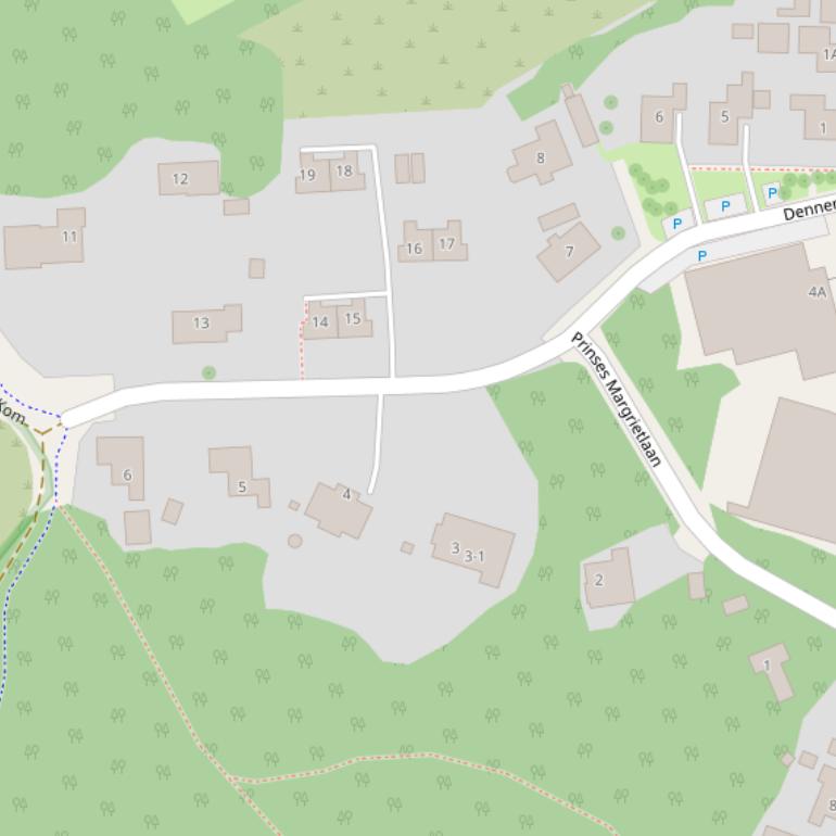 Kaart van de Prinses Margrietlaan.