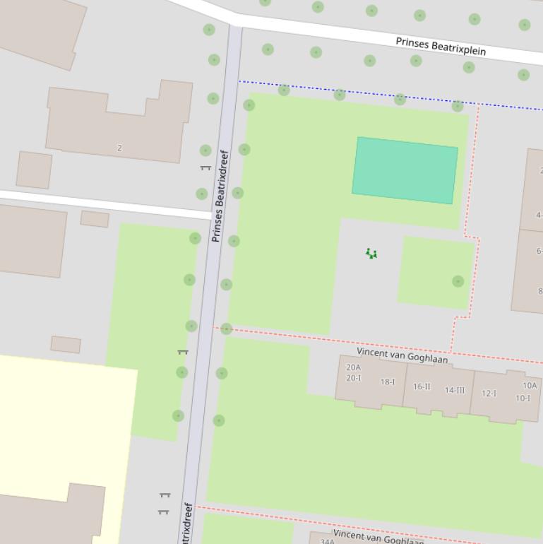 Kaart van de Prinses Margrietstraat.