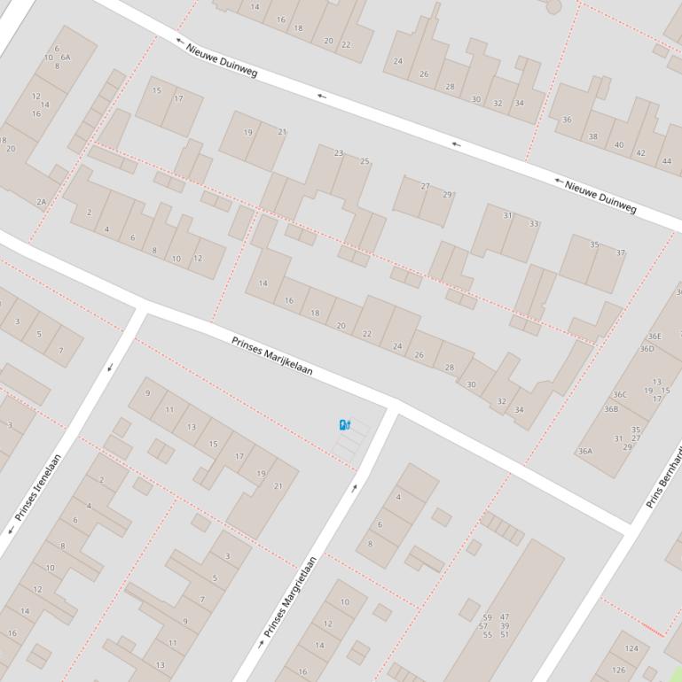 Kaart van de Prinses Marijkelaan.