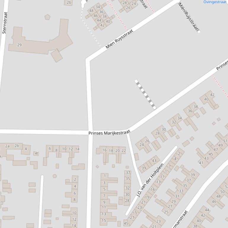 Kaart van de Prinses Marijkestraat.