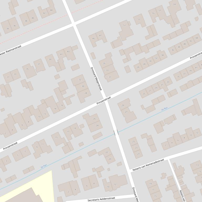 Kaart van de Prinzenstraat.