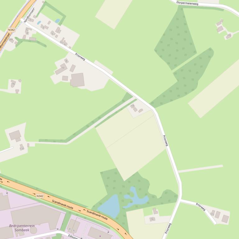 Kaart van de Priorweg.