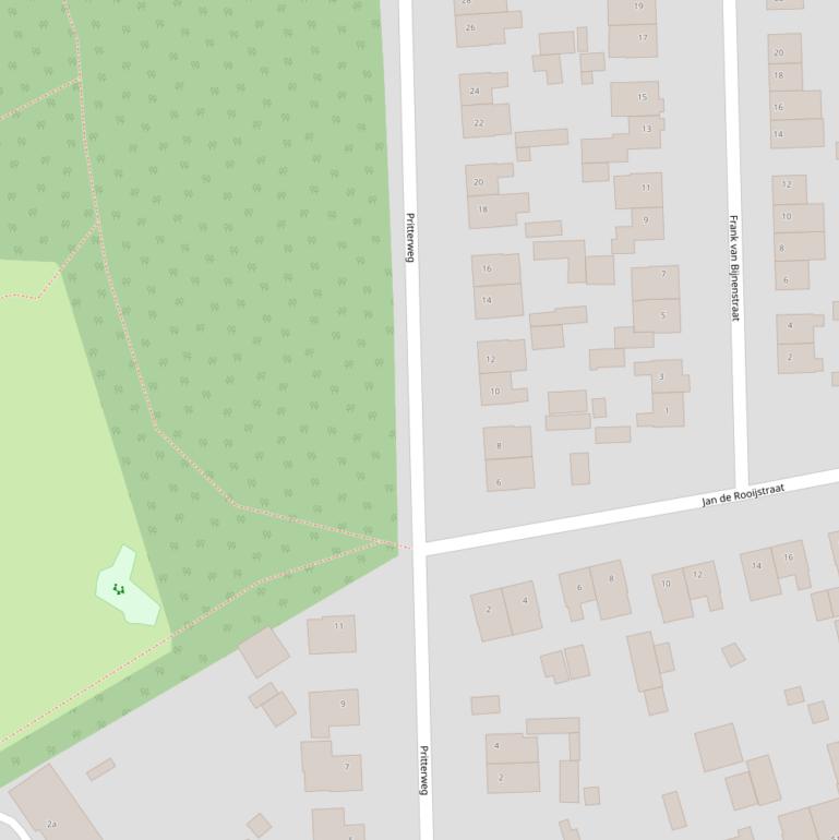 Kaart van de Pritterweg.