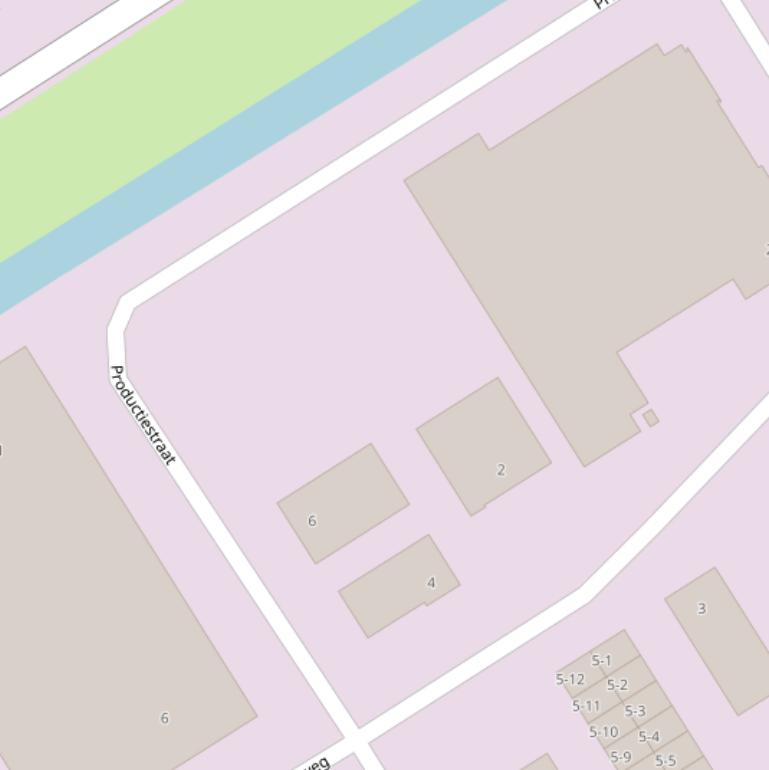 Kaart van de Productiestraat.