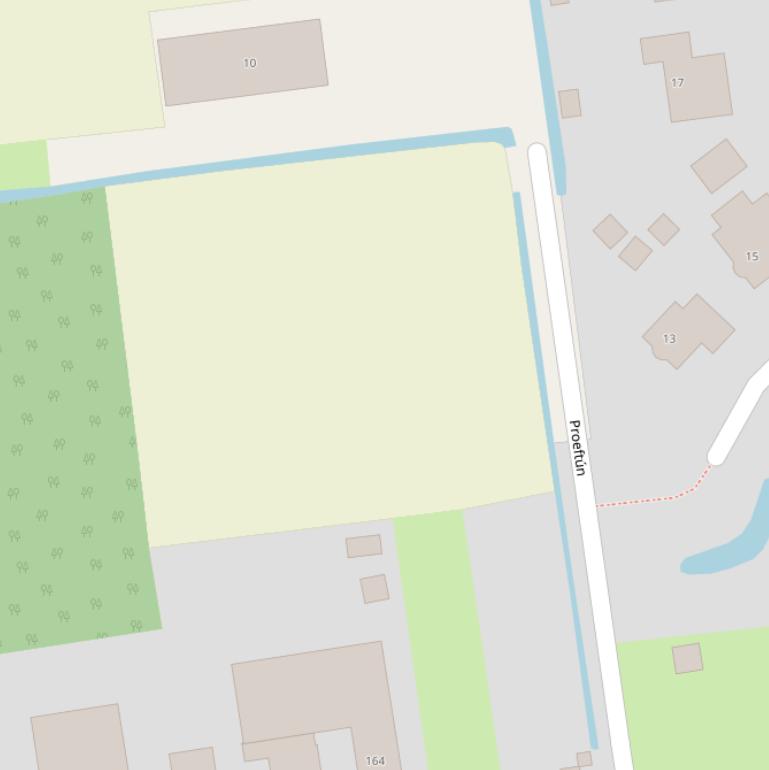 Kaart van  Proeftún.