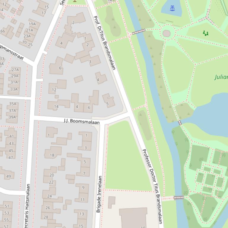 Kaart van de Prof. Dr. Titus Brandsmalaan.