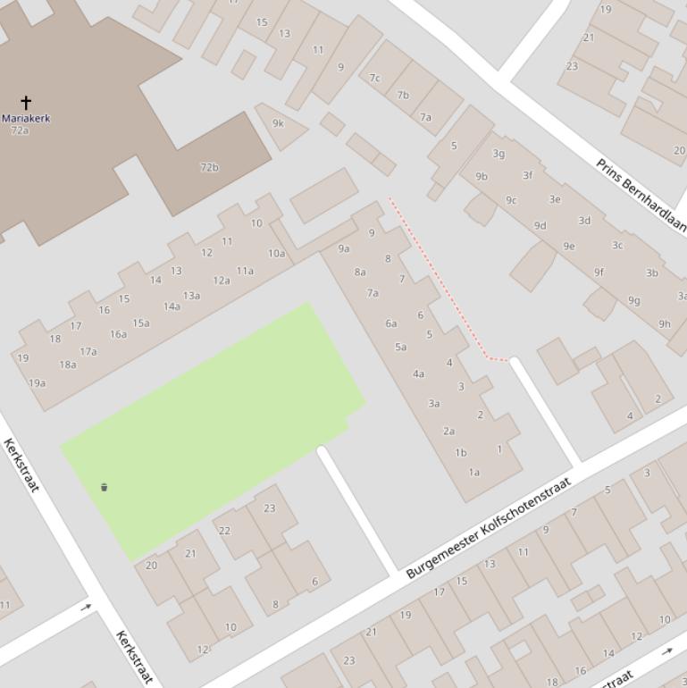 Kaart van het Prof Klaas Steurplantsoen.