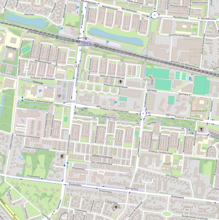 Kaart van de Professor Cobbenhagenlaan.