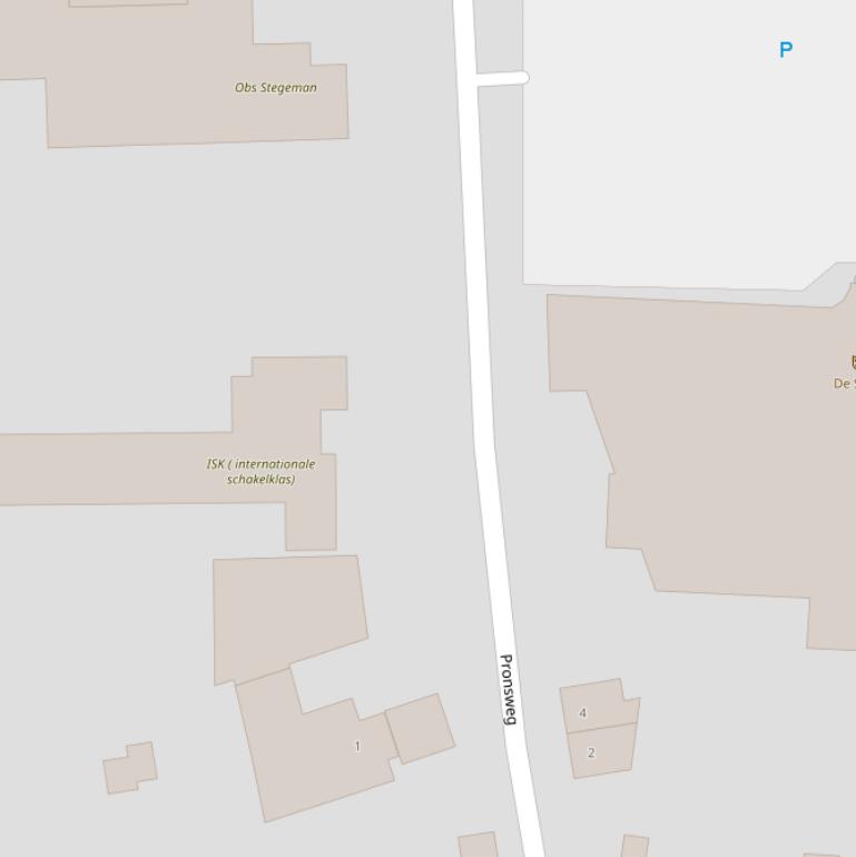 Kaart van de Pronsweg.