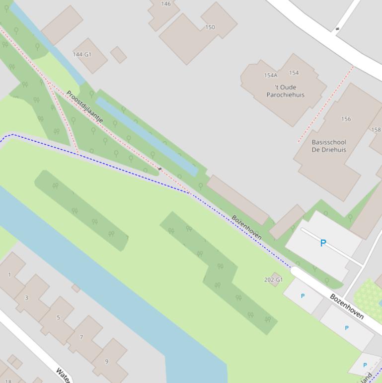 Kaart van het Proostdijlaantje.