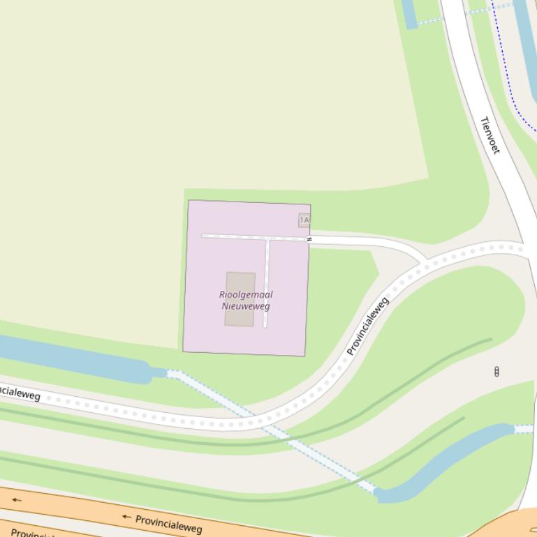 Kaart van de Provincialeweg.