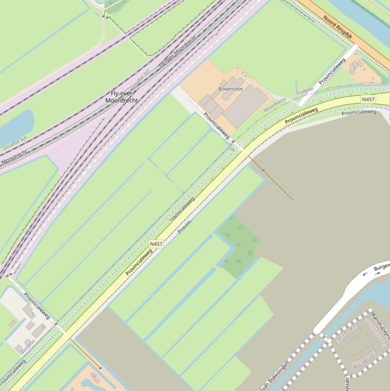 Kaart van de Provincialeweg.